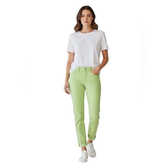 Christopher & Banks Women’s Jean Stretch  Lime Green Size 4 EUC - Picture 10 of 11
